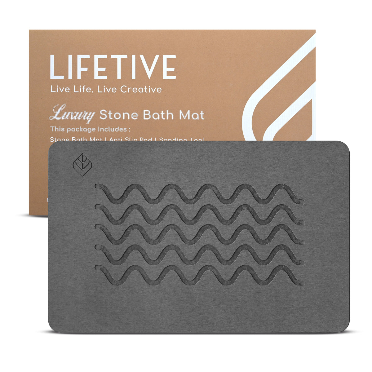 Stone Bath Mat Large, Quick Drying Bath Mat Stone Absorbing, Super Abs –  Innovative Solutions Plus